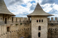 Castle in Soroca, Medieval Fortress. Architectural details of medieval fort in Soroca, Moldova stock images Castle in Soroca, Medieval Fortress. Architectural details of medieval fort in Soroca, Moldova stock images