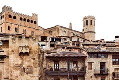 Castle from the 14th century in Valderrobres town royalty free stock images Castle from the 14th century in Valderrobres town royalty free stock images