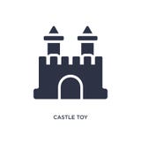 castle toy icon on white background. Simple element illustration from toys concept vector illustration castle toy icon on white background. Simple element illustration from toys concept vector illustration