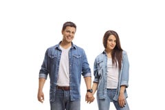 Casual young couple holding hands royalty free stock photo Casual young couple holding hands royalty free stock photo