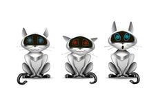 Cat robot, funny toy with different emotions, illustration vector illustration Cat robot, funny toy with different emotions, illustration vector illustration