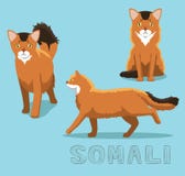 Cat Somali Cartoon Vector Illustration royaltyfri illustrationer Cat Somali Cartoon Vector Illustration royaltyfri illustrationer
