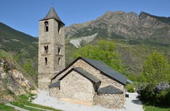 Catalan Romanesque Church In The Vall De Boi Stock Photography