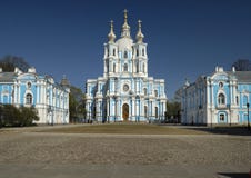 Catedral de Smolny, St Petersburg foto de stock Catedral de Smolny, St Petersburg foto de stock