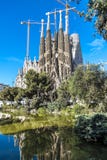 The Cathedral of La Sagrada Familia by the architect Antonio Gaudi, Catalonia, Barcelona Spain - May 14, 2018. royalty free stock photos The Cathedral of La Sagrada Familia by the architect Antonio Gaudi, Catalonia, Barcelona Spain - May 14, 2018. royalty free stock photos