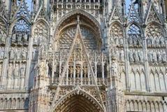 Cathedral Notre-Dame of Rouen. Western facade royalty free stock photography Cathedral Notre-Dame of Rouen. Western facade royalty free stock photography