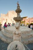 Cathedral Square In Taormina, Sicily Stock Photography