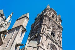 Cathedrale Notre-Dame i Rodez, Frankrike royaltyfria foton Cathedrale Notre-Dame i Rodez, Frankrike royaltyfria foton