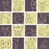 Cats pattern royalty free illustration Cats pattern royalty free illustration