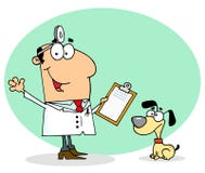 Caucasian cartoon canine veterinarian man Stock Photography Caucasian cartoon canine veterinarian man Stock Photography