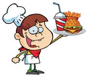 Caucasian hamburgarepojke som upp rymmer en cheeseburger royaltyfri illustrationer Caucasian hamburgarepojke som upp rymmer en cheeseburger royaltyfri illustrationer