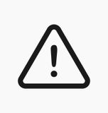 Caution icon / sign in flat style isolated. Warning symbol for y