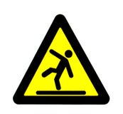 Caution Signal Of Fall Royalty Free Stock Photography Caution Signal Of Fall Royalty Free Stock Photography
