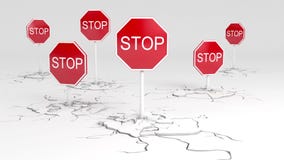 Caution! STOP! vector illustration Caution! STOP! vector illustration