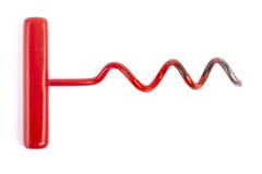 Cavaturaccioli rossa, isolata su fondo bianco immagine stock Cavaturaccioli rossa, isolata su fondo bianco immagine stock