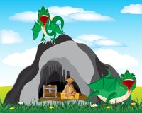 Cave And Dragons Royalty Free Stock Photography