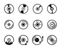 Cd linje symbol för vektor på vit bakgrund vektor illustrationer Cd linje symbol för vektor på vit bakgrund vektor illustrationer