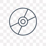 CD-SKIVAvektorsymbol som isoleras på genomskinlig bakgrund, lin royaltyfri illustrationer CD-SKIVAvektorsymbol som isoleras på genomskinlig bakgrund, lin royaltyfri illustrationer