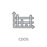 CDOs linear icon. Modern outline CDOs logo concept on white back vector illustration CDOs linear icon. Modern outline CDOs logo concept on white back vector illustration