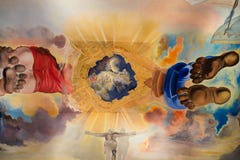 Salvador Dali`s Ceiling in Museum in Figueres; Spain