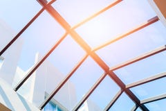 Ceiling glass roof, eco building interior natural lighting pass through Royalty Free Stock Photo Ceiling glass roof, eco building interior natural lighting pass through Royalty Free Stock Photo