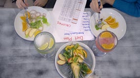 Cel gubić ciężar nowy rok, odchudzająca dziewczyna je zdrowej diety karmowe i hrabiowskie kalorie podczas diety śniadanio-lunch zbiory wideo Cel gubić ciężar nowy rok, odchudzająca dziewczyna je zdrowej diety karmowe i hrabiowskie kalorie podczas diety śniadanio-lunch zbiory wideo