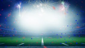 Celebración americana del triunfo del campeonato del campo de fútbol imágenes de archivo libres de regalías Celebración americana del triunfo del campeonato del campo de fútbol imágenes de archivo libres de regalías