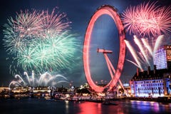 Celebration Of The New Year In London, UK Stock Images