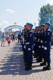 Celebrazione di giorno delle forze disperse nell'aria russe fotografia stock libera da diritti Celebrazione di giorno delle forze disperse nell'aria russe fotografia stock libera da diritti