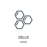 cells icon vector from science collection. Thin line cells outline icon vector illustration. Linear symbol vector illustration cells icon vector from science collection. Thin line cells outline icon vector illustration. Linear symbol vector illustration
