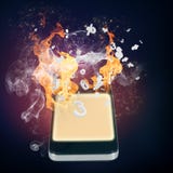 Cellulare Burning royalty illustrazione gratis Cellulare Burning royalty illustrazione gratis
