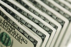 Cem notas de dólar fotografia de stock Cem notas de dólar fotografia de stock