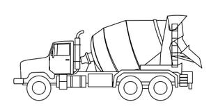 Cement Mixer Truck Stock Image