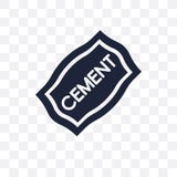 Cement transparent icon. Cement symbol design from Construction vector illustration Cement transparent icon. Cement symbol design from Construction vector illustration
