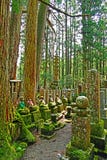 cemitério de Okunoin do insiade das estátuas do ฺBuddhist em Koyasan fotografia de stock cemitério de Okunoin do insiade das estátuas do ฺBuddhist em Koyasan fotografia de stock
