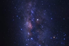 The center of milky way galaxy with stars and space dust in the