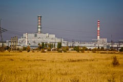 Central nuclear de Kursk no outono fotos de stock Central nuclear de Kursk no outono fotos de stock