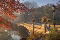 Central Park In Autumn Stock Photo