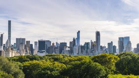 Central park,new york,usa. 09-01-17: central park with Manhattan stock photo Central park,new york,usa. 09-01-17: central park with Manhattan stock photo