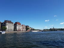 Centro hermoso del lago stockholm, r?o Verano fotografía de archivo libre de regalías Centro hermoso del lago stockholm, r?o Verano fotografía de archivo libre de regalías