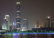 Centrum van de Financiën van Guangzhou het Internationale royalty-vrije stock foto Centrum van de Financiën van Guangzhou het Internationale royalty-vrije stock foto