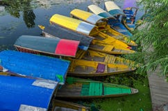 A GONDOLA THROUGH THE INDIAN PARADISE royalty free stock images A GONDOLA THROUGH THE INDIAN PARADISE royalty free stock images
