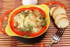 Ceramic cup with pilaf royalty free stock photo Ceramic cup with pilaf royalty free stock photo