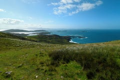 Cerca del océano - acantilados y naturaleza en la costa de Irlanda imágenes de archivo libres de regalías Cerca del océano - acantilados y naturaleza en la costa de Irlanda imágenes de archivo libres de regalías