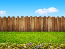 Cerca do jardim imagem de stock royalty free Cerca do jardim imagem de stock royalty free