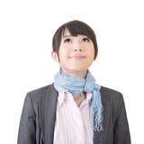 Cercare abbastanza asiatico della donna di affari fotografie stock libere da diritti Cercare abbastanza asiatico della donna di affari fotografie stock libere da diritti