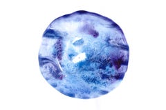 Cerchio del blu dell'acquerello immagini stock Cerchio del blu dell'acquerello immagini stock