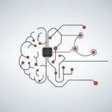 Cerebro de alta tecnología hecho de líneas eléctricas, simbolizando el progreso de las informáticas, futurismo Ejemplo del vector stock de ilustración Cerebro de alta tecnología hecho de líneas eléctricas, simbolizando el progreso de las informáticas, futurismo Ejemplo del vector stock de ilustración