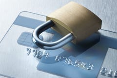 Cerradura de la tecnología de la tarjeta de crédito de seguridad fotografía de archivo Cerradura de la tecnología de la tarjeta de crédito de seguridad fotografía de archivo