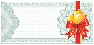 Certificado ou disconto de presente dourado do Natal ilustração stock Certificado ou disconto de presente dourado do Natal ilustração stock